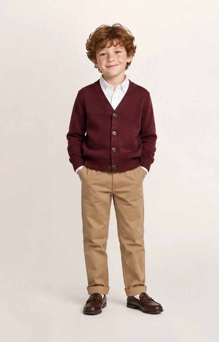 Boys’ Cardigan, Shirt & Trousers Set – Windsor