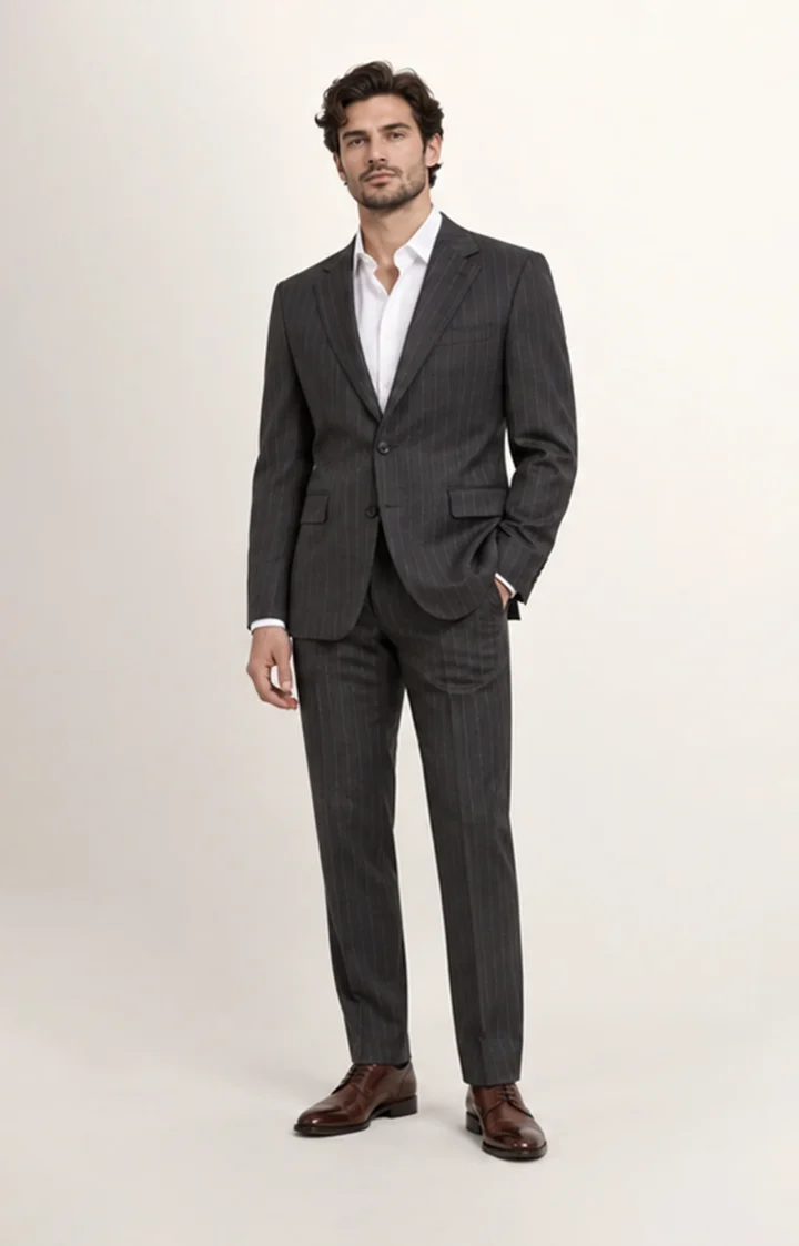 Men’s Pinstripe Suit Set – Prestige